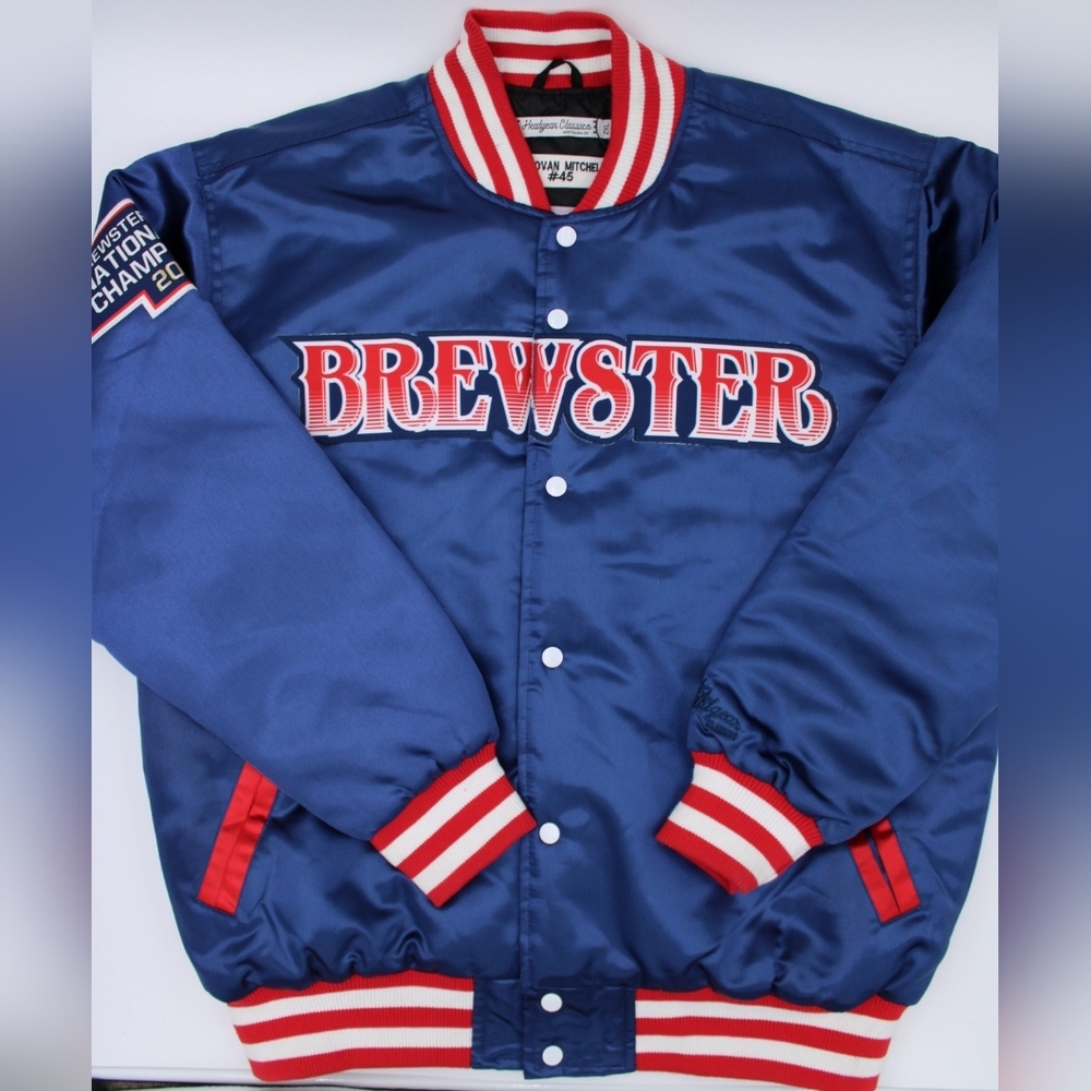 RARE Donovan Mitchell #45 Brewster Academy 2015 Championship Satin Jacket 2XL NW